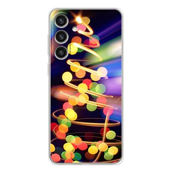 Чехол с принтом «Елка с гирлянд» для Samsung Galaxy S25 Plus