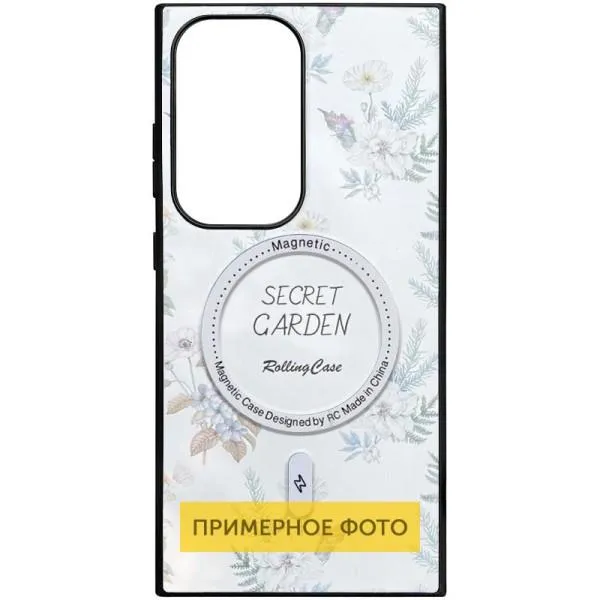 TPU+PC чехол Soft Secret Garden with MagFit для Samsung Galaxy S25 Ultra — Белый