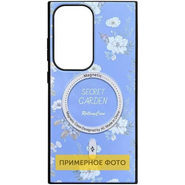 TPU+PC чехол Soft Secret Garden with MagFit для Samsung Galaxy S25 Ultra — Лиловый