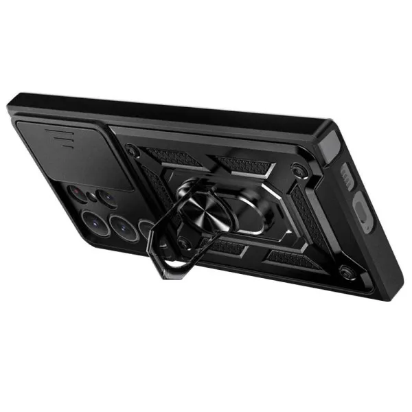 Чехол Ummi Camshield Serge Ring для Samsung Galaxy S25 Ultra — Черный — фото 1