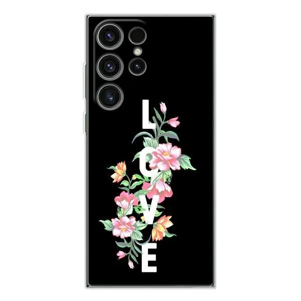 Чехол с принтом «Цветы LOVE» для Samsung Galaxy S25 Ultra Чехол с принтом «Цветы LOVE» для Samsung Galaxy S25 Ultra