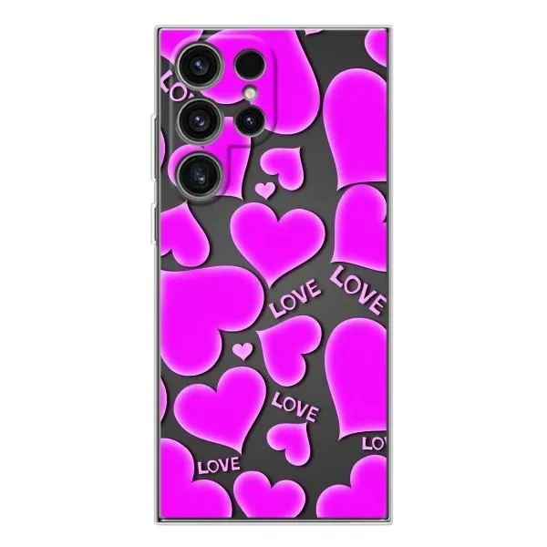 Чехол с принтом «Pink hearts» для Samsung Galaxy S25 Ultra Чехол с принтом «Pink hearts» для Samsung Galaxy S25 Ultra