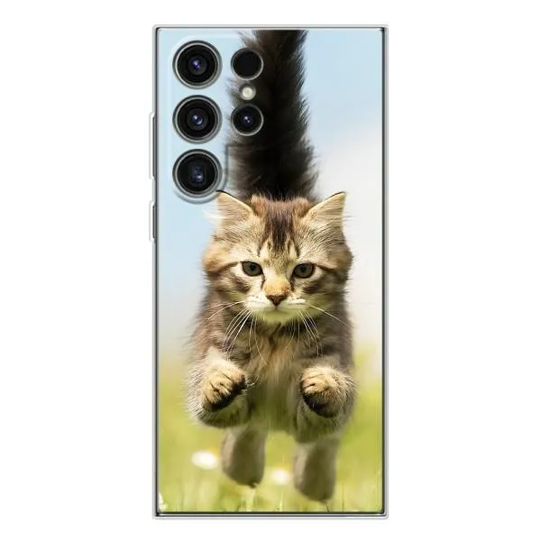Чехол с принтом «Прыжок кота» для Samsung Galaxy S25 Ultra Чехол с принтом «Прыжок кота» для Samsung Galaxy S25 Ultra