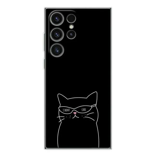 Чехол с принтом «Равнодушный кот» для Samsung Galaxy S25 Ultra