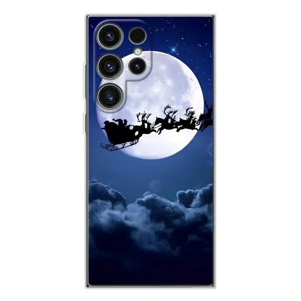 Чехол с принтом «Санта - луна» для Samsung Galaxy S25 Ultra