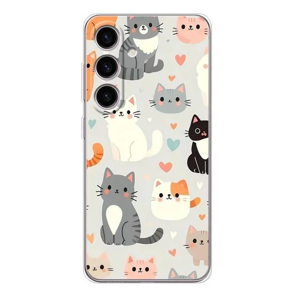 Чохол з принтом «Колаж котів» для Samsung Galaxy S25