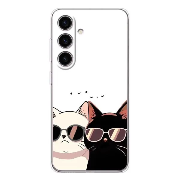 Чохол з принтом «Коти в окулярах» для Samsung Galaxy S25