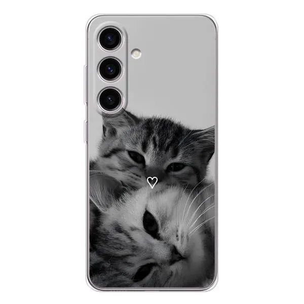 Чохол з принтом «Пара котів» для Samsung Galaxy S25