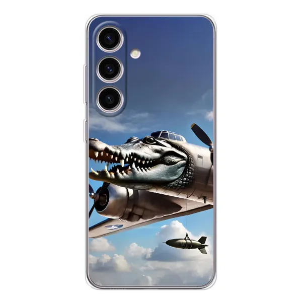 Чехол с принтом «Бомбардиро крокодило» для Samsung Galaxy S25