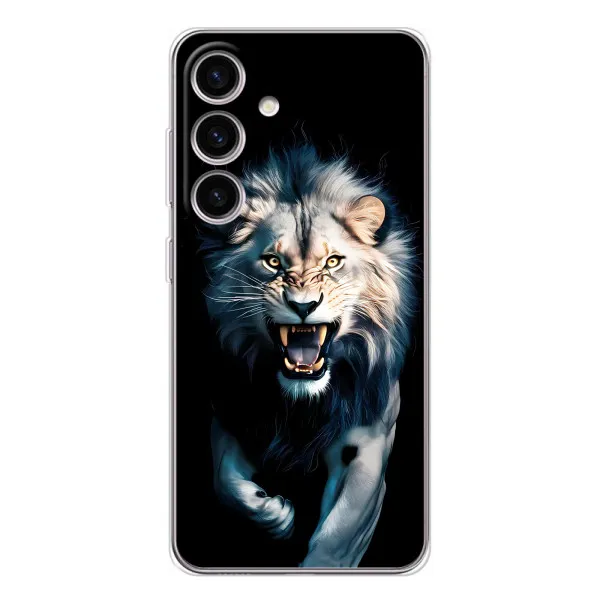 Чехол с принтом «Лев в темноте» для Samsung Galaxy S25