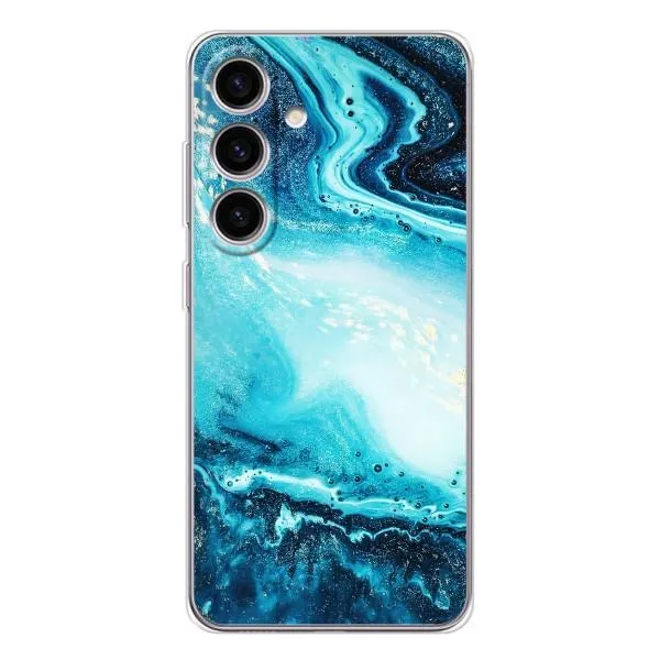 Чехол с принтом «Голубой мрамор» для Samsung Galaxy S25
