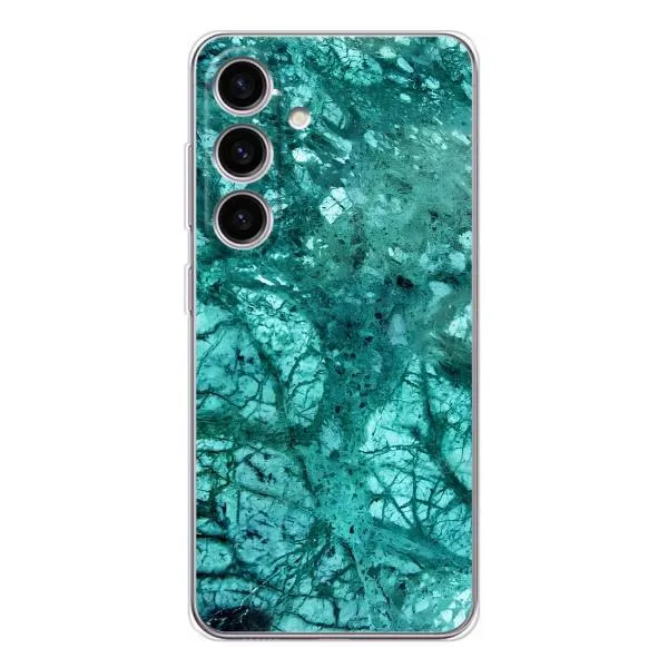 Чехол с принтом «Зеленый мрамор» для Samsung Galaxy S25