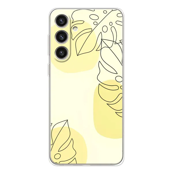 Чехол с принтом «Желтая монстера арт» для Samsung Galaxy S26 Plus