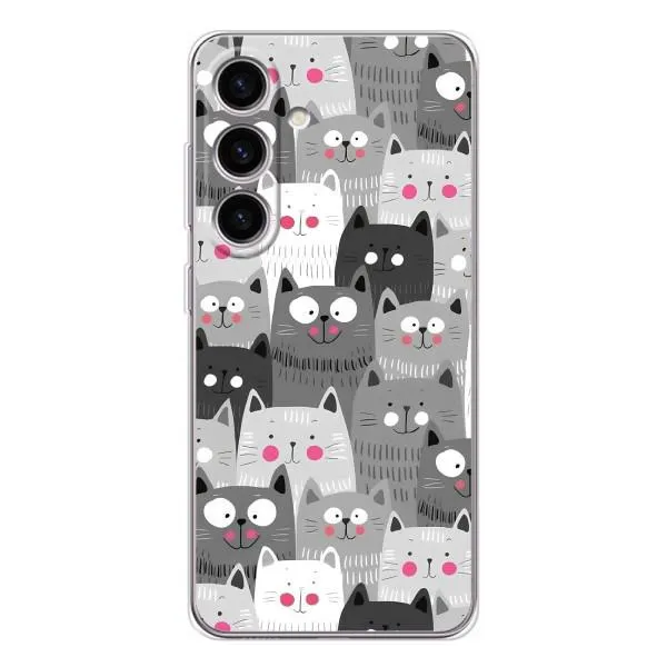Чехол с принтом «Рисованные котики» для Samsung Galaxy S26 Чехол с принтом «Рисованные котики» для Samsung Galaxy S26