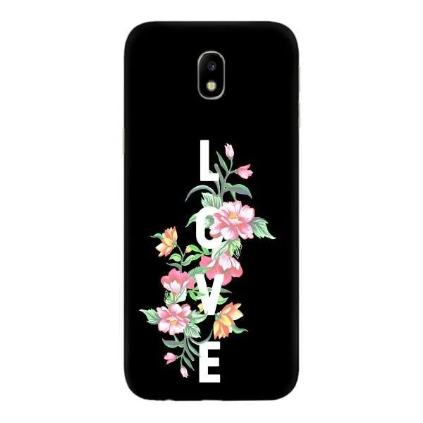 Чехол с принтом «Цветы LOVE» для Samsung Galaxy J7 2017 (J730F EU)