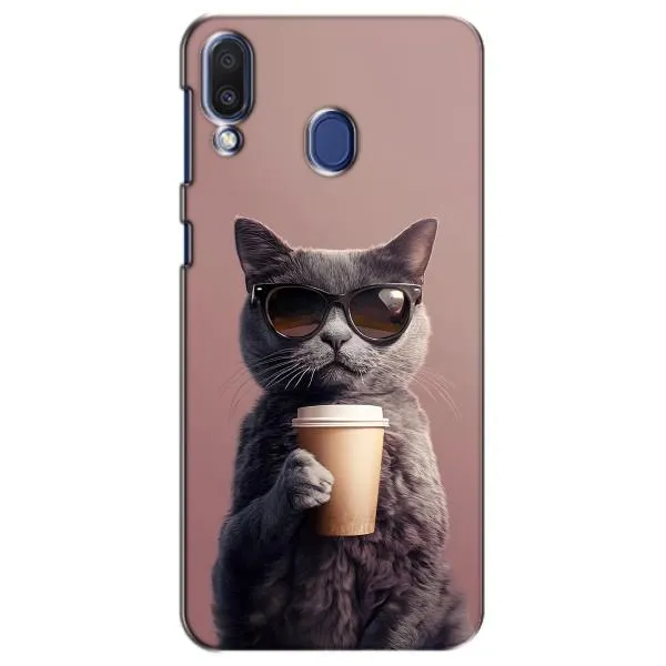 Чехол с принтом «Кот с кофе» для Samsung Galaxy M20 (M205)
