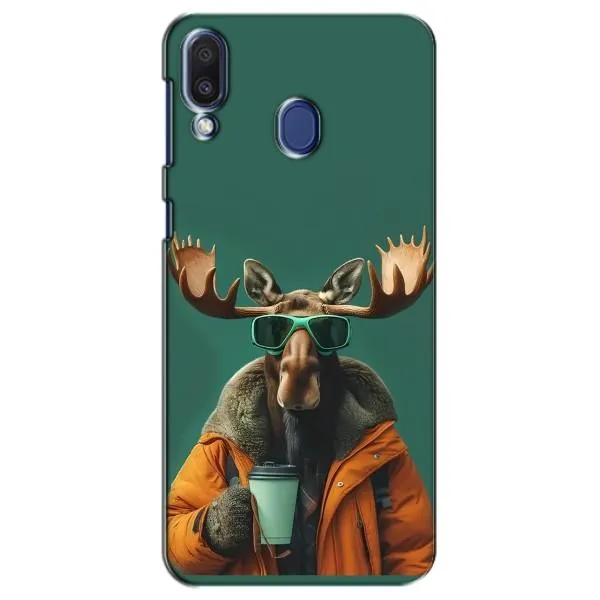 Чехол с принтом «Лось с кофе» для Samsung Galaxy M20 (M205)