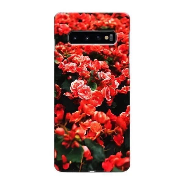 Чехол с принтом «Цветы красные» для Samsung Galaxy S10e