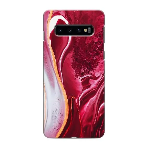 Чехол с принтом «Мрамор красный» для Samsung Galaxy S10