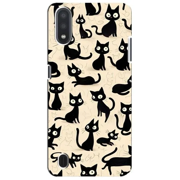 Чехол с принтом «Черные коты» для Samsung Galaxy M01 Core (A013F) Чехол с принтом «Черные коты» для Samsung Galaxy M01 Core (A013F)