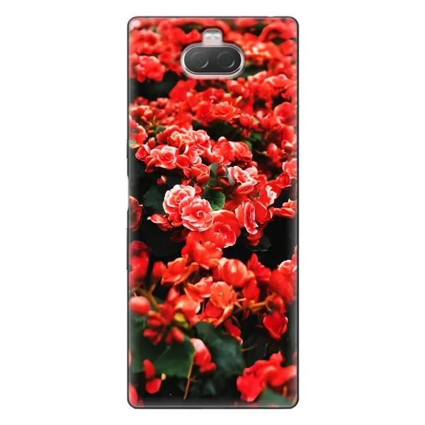Чехол с принтом «Цветы красные» для Sony Xperia 10 Чехол с принтом «Цветы красные» для Sony Xperia 10