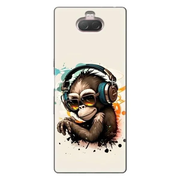 Чехол с принтом «Макака в наушниках» для Sony Xperia 10