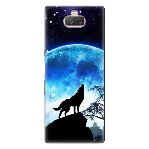 Чехол с принтом «Волк на луну» для Sony Xperia 10