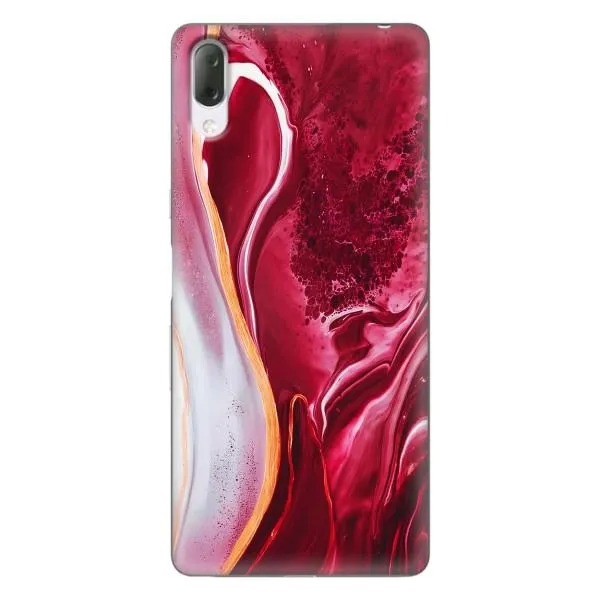 Чехол с принтом «Мрамор красный» для Sony Xperia L3