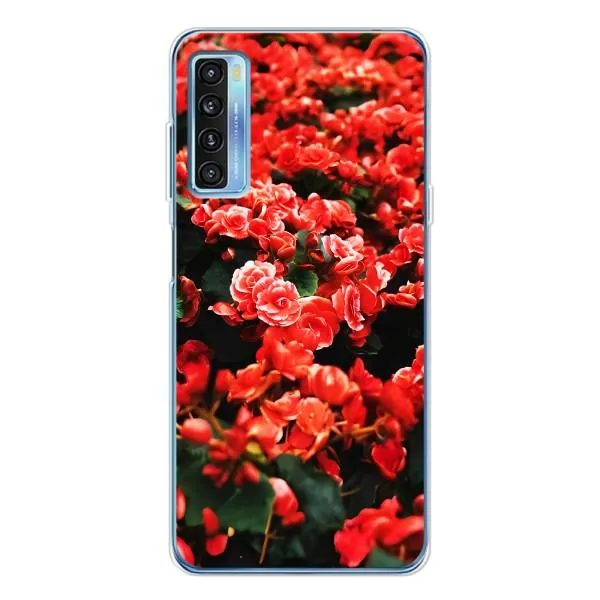Чехол с принтом «Цветы красные» для TCL 20L Plus