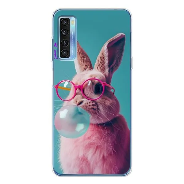 Чохол з принтом «Кролик в окулярах» для TCL 20L Plus