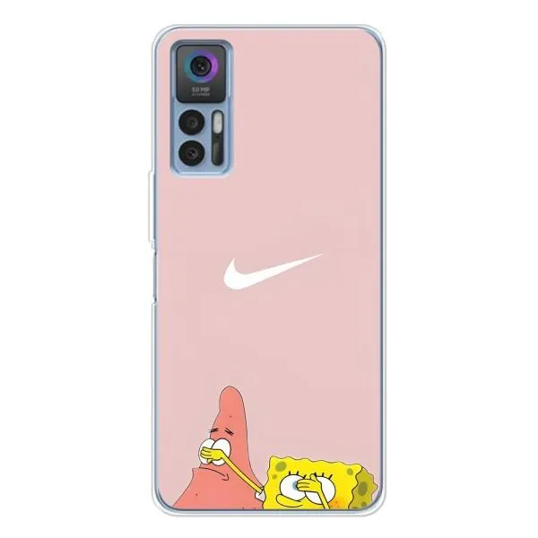 Чехол с принтом «Патрик и Губка» для TCL 30 Plus