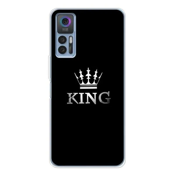 Чехол с принтом «KING» для TCL 30 Plus