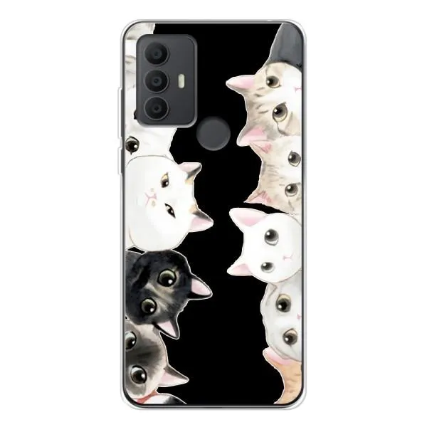 Чехол с принтом «Взгляд котов» для TCL 30 SE