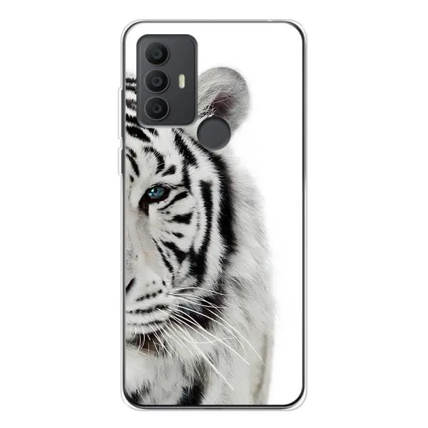 Чехол с принтом «Белый Тигр» для TCL 306