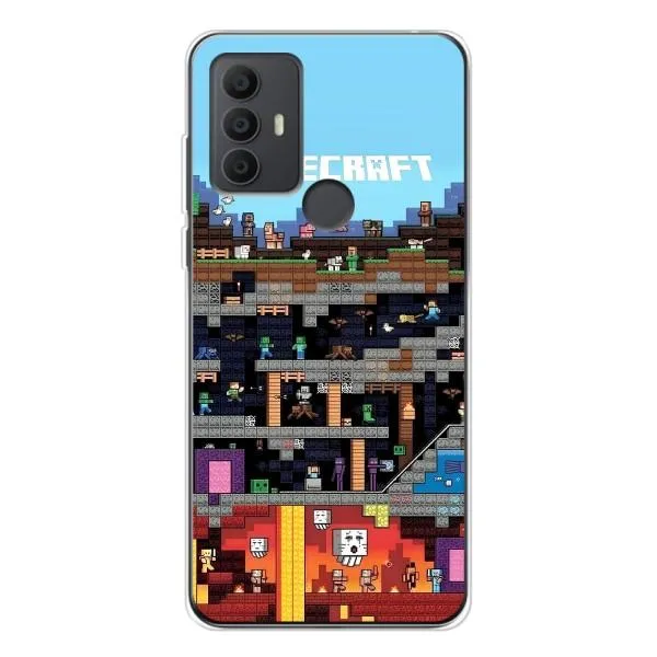 Чохол з принтом «фон Minecraft» для TCL 306