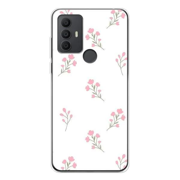 Чехол с принтом «Розовые цветы» для TCL 306