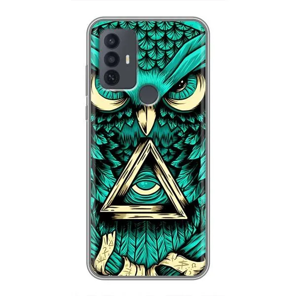 Чехол с принтом «Сова с глазом» для TCL 30E Чехол с принтом «Сова с глазом» для TCL 30E