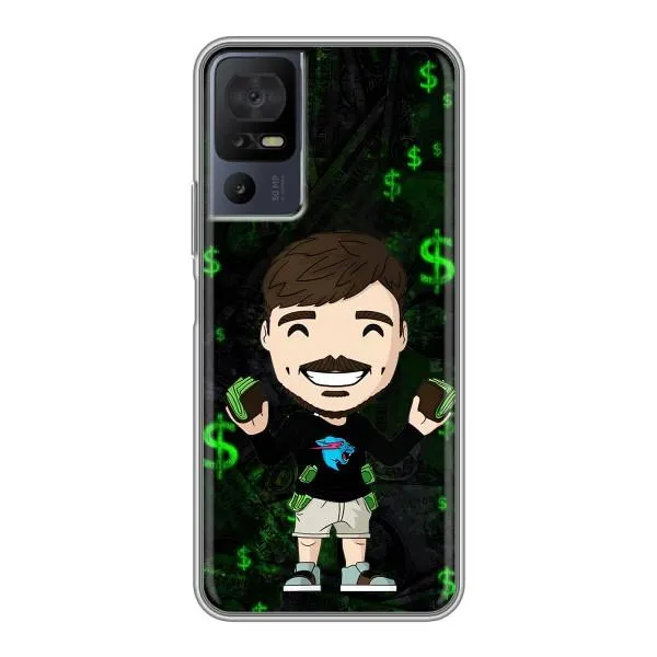 Чехол с принтом «Блогер Beast» для TCL 40 SE