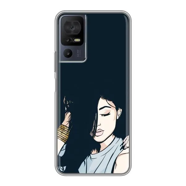 Чехол с принтом «Красивая девочка» для TCL 40 SE