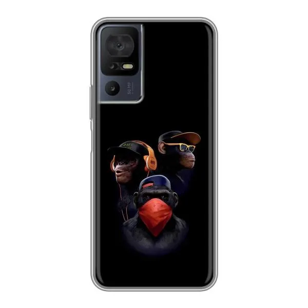 Чехол с принтом «Три обезьяны» для TCL 40 SE