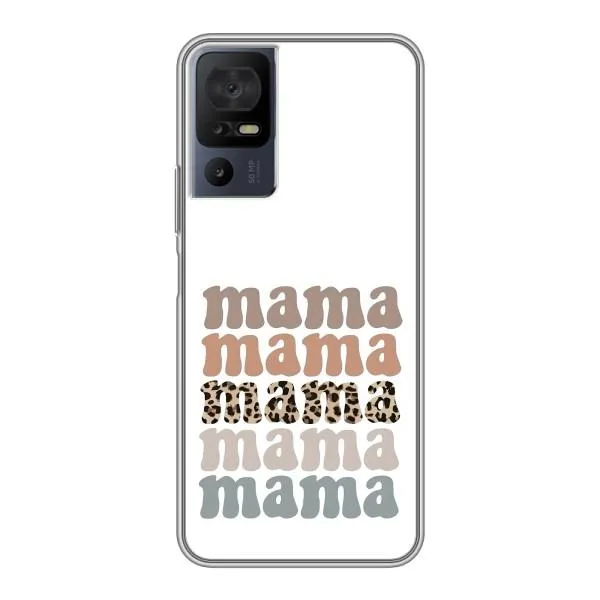 Чехол с принтом «Текстовый коллаж мама» для TCL 40 SE