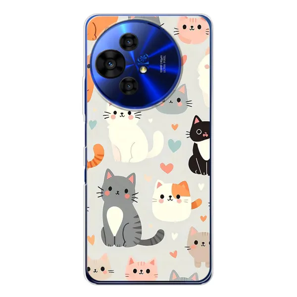 Чехол с принтом «Коллаж котов» для TCL 50 NxtPaper Чехол с принтом «Коллаж котов» для TCL 50 NxtPaper