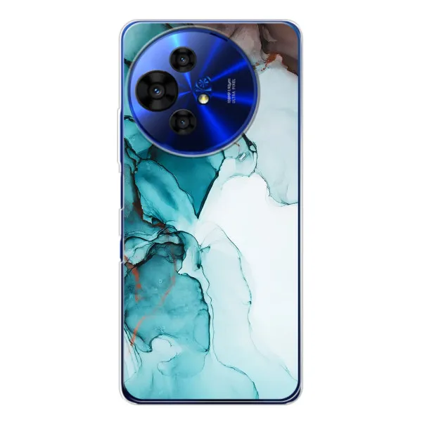 Чехол с принтом «Бирюзовый мрамор» для TCL 50 Pro NxtPaper