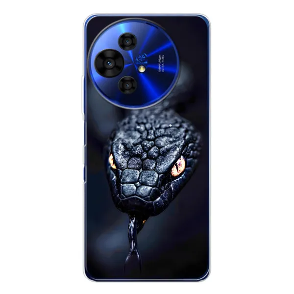 Чехол с принтом «Черная змея» для TCL 50 Pro NxtPaper