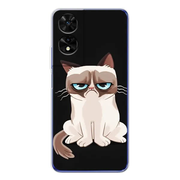 Чехол с принтом «Грустный кот» для TCL 505 Чехол с принтом «Грустный кот» для TCL 505