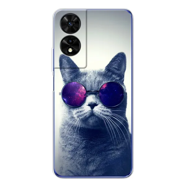 Чехол с принтом «Стильный кот» для TCL 505 Чехол с принтом «Стильный кот» для TCL 505