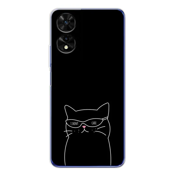 Чехол с принтом «Равнодушный кот» для TCL 505 Чехол с принтом «Равнодушный кот» для TCL 505