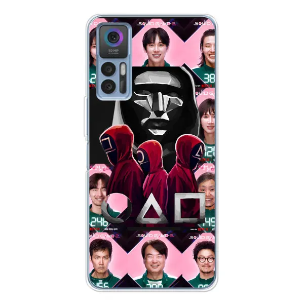 Чехол с принтом «Участники Игра кальмара» для TCL K23 5G Чехол с принтом «Участники Игра кальмара» для TCL K23 5G