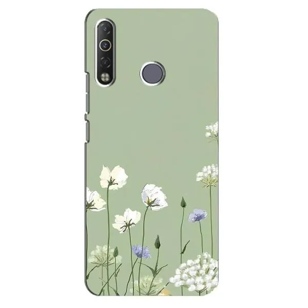 Чехол с принтом «Цветы на зеленом» для TECNO Camon 12 Air CC6 Чехол с принтом «Цветы на зеленом» для TECNO Camon 12 Air CC6