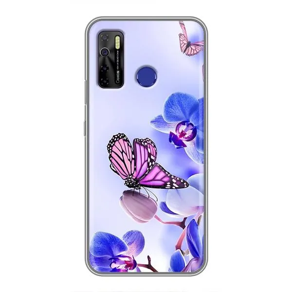 Чехол с принтом «Бабочка на цветочке» для TECNO Camon 15 Air
